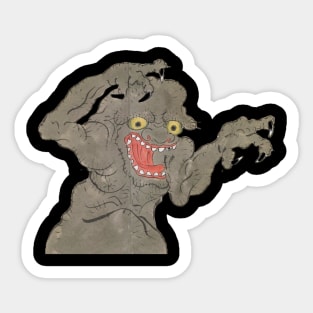 Haunting Monster of Abandoned Buildings Japanese Yokai Art Folklore Sticker